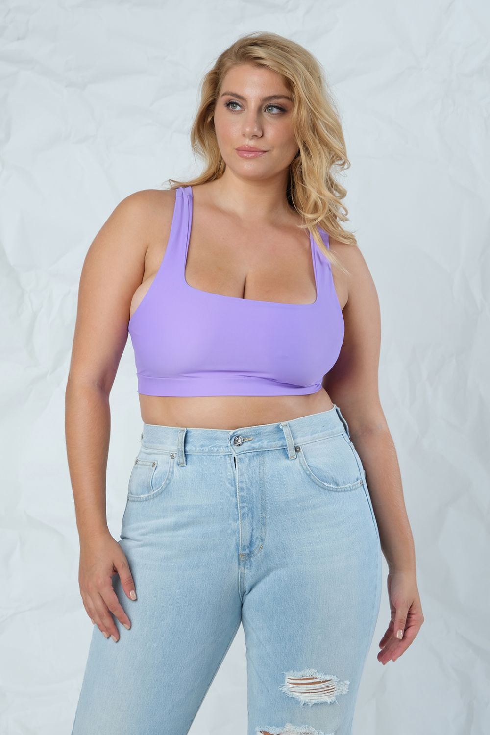 Cut Out Sporty Bra Sustainable Purple 