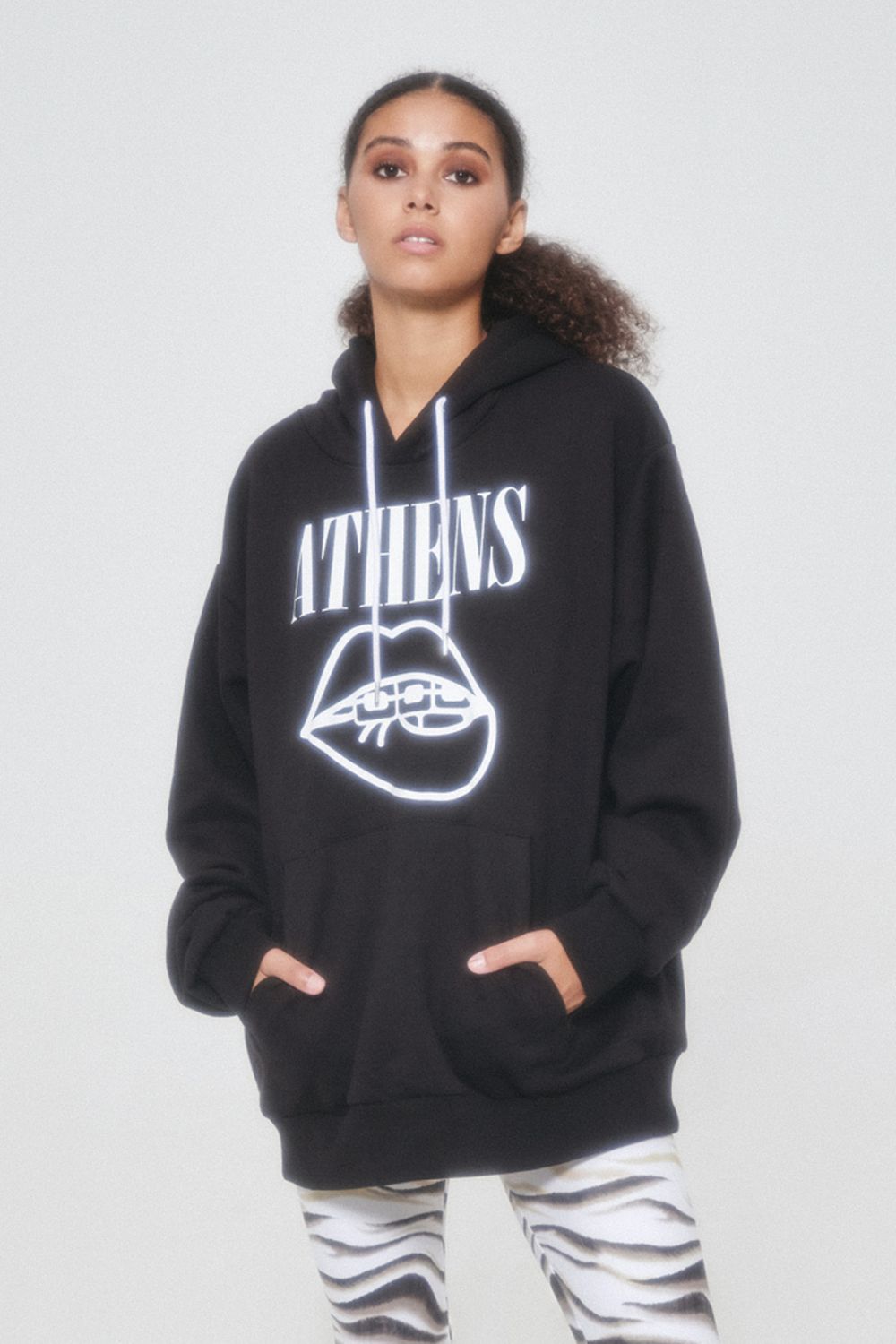 Hoodie The Authentic Born in Athens Black