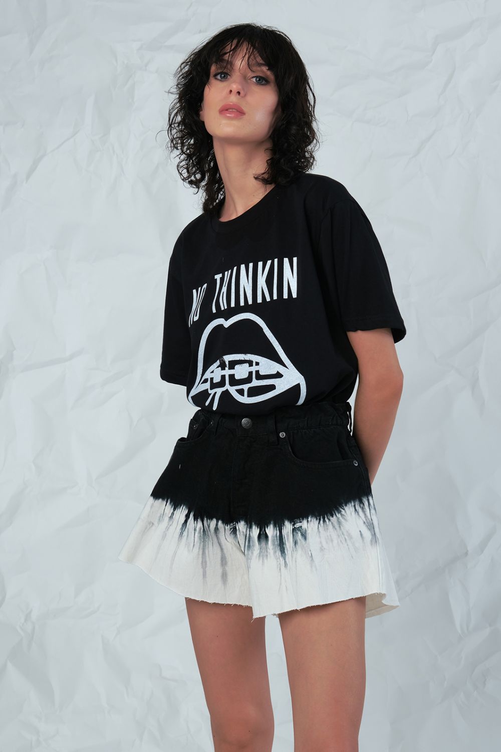 Denim Shorts Penelope Super High Rise Sustainable Black Contrast
