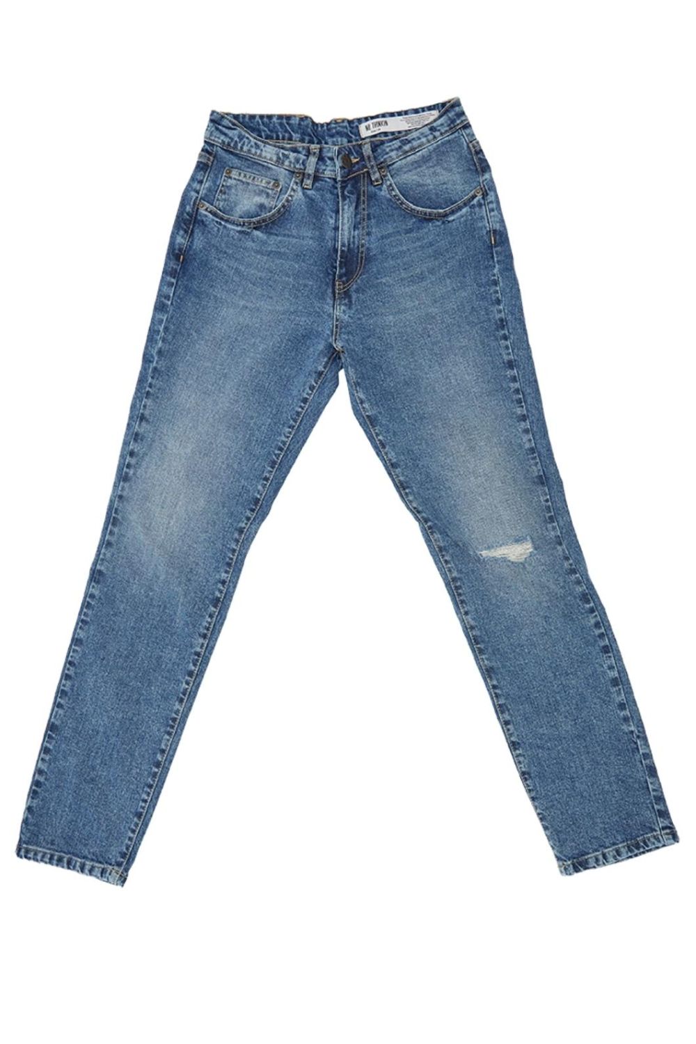 Straight Fit Jeans Kendall High Rise Sustainable Dark Blue Stonewashed 