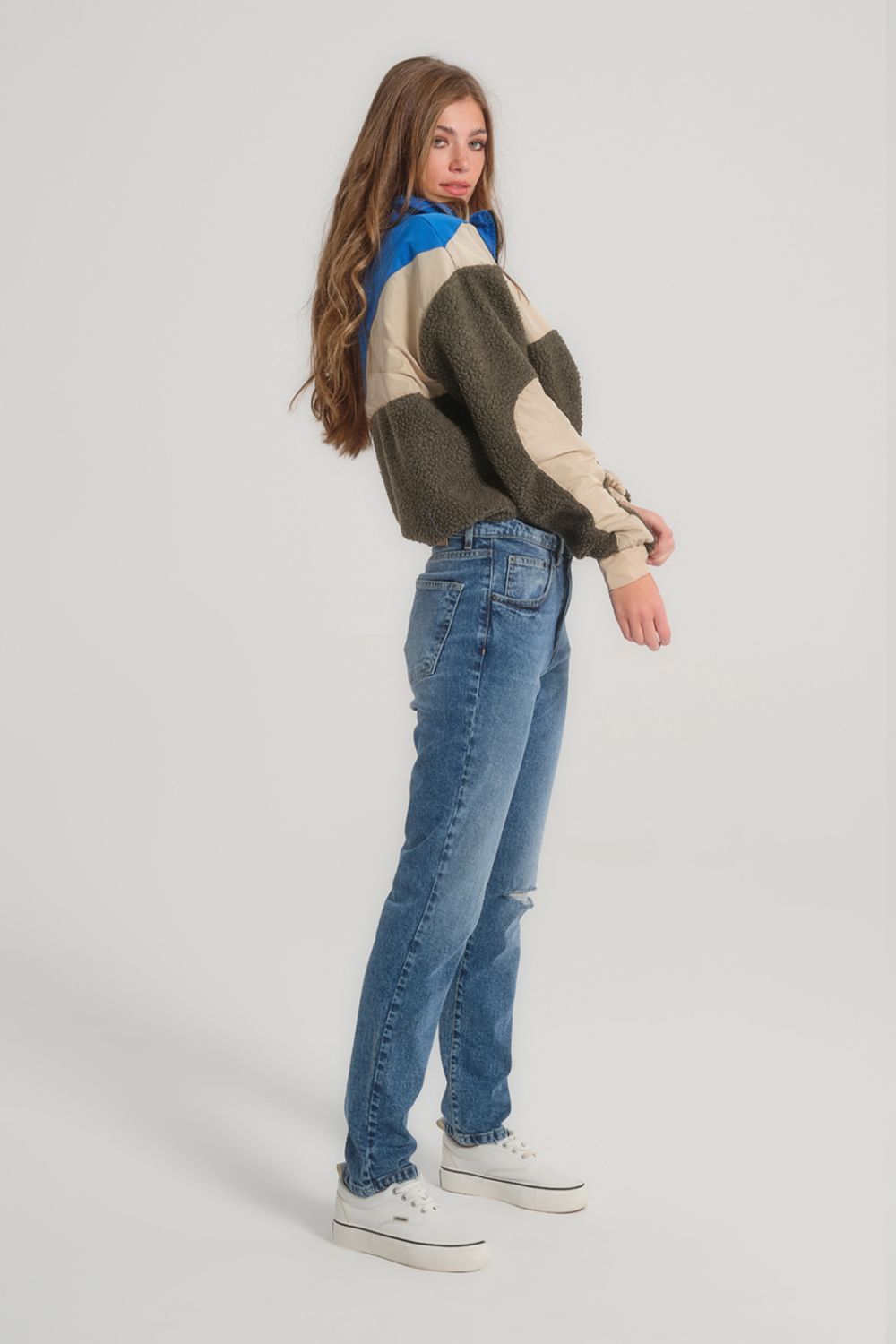 Straight Fit Jeans Kendall High Rise Sustainable Dark Blue Stonewashed 
