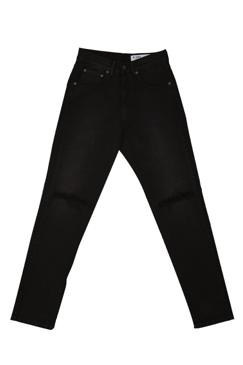 Straight Fit Jeans Kendall High Rise with split hem Black