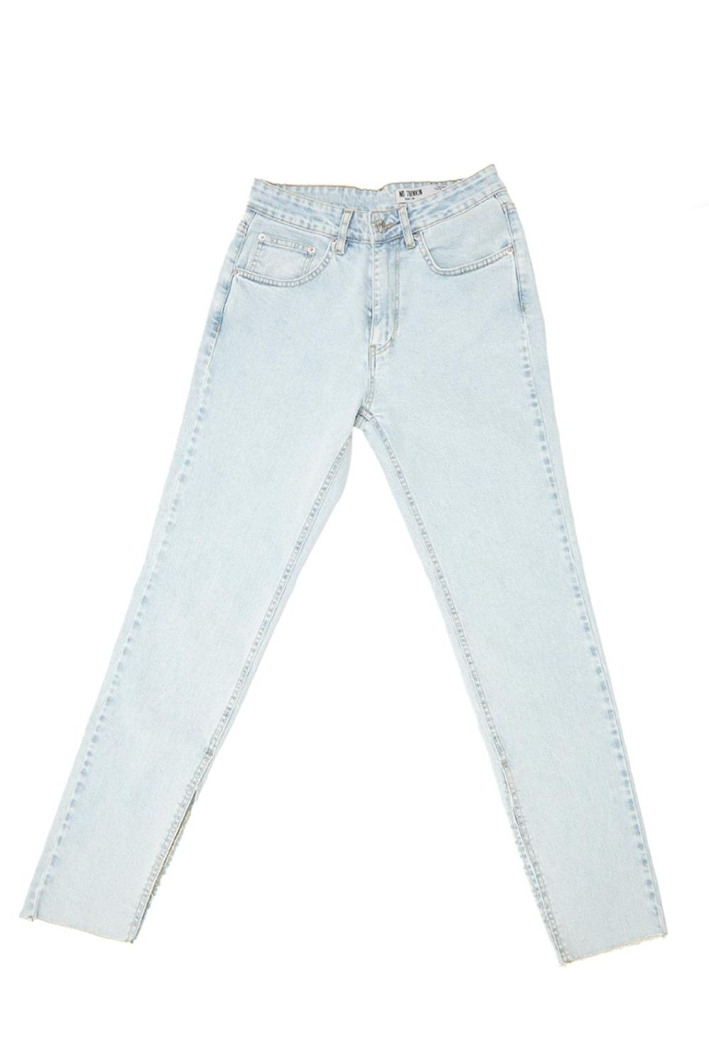 Straight Fit Jeans Kendall High Rise with split hem Sustainable Light Blue 