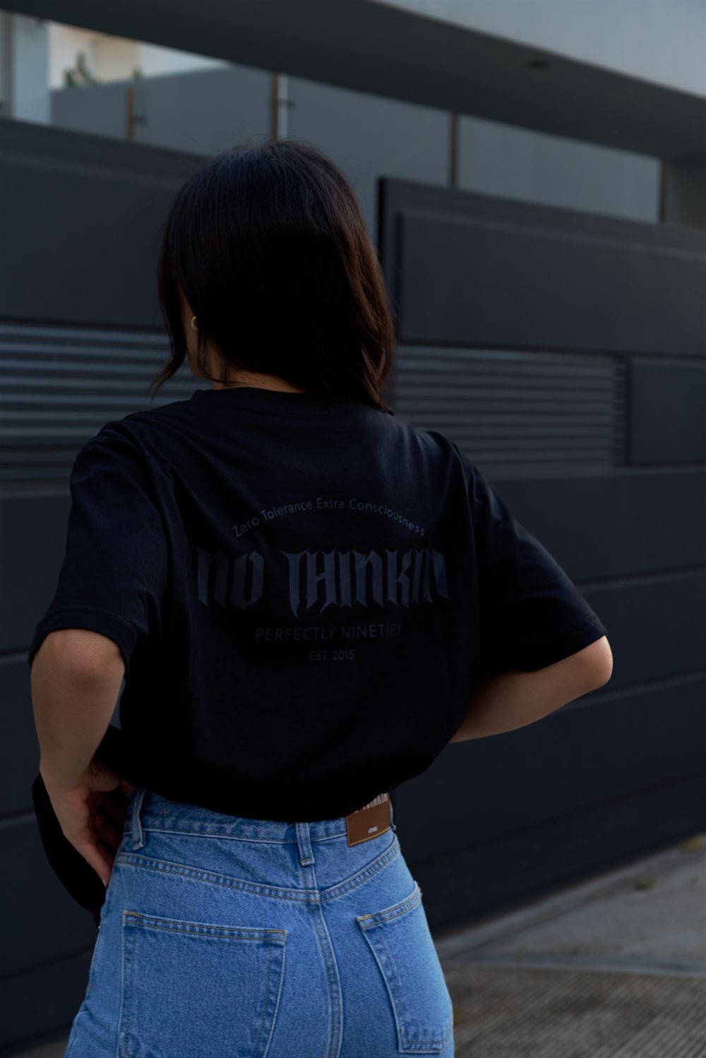 Oversized T-Shirt The Authentic Tee Μαύρο