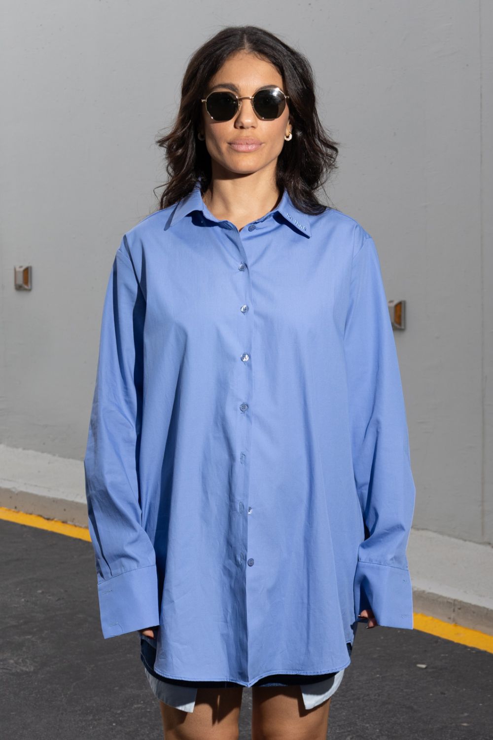 Oversized Shirt Whitney Houston Blue