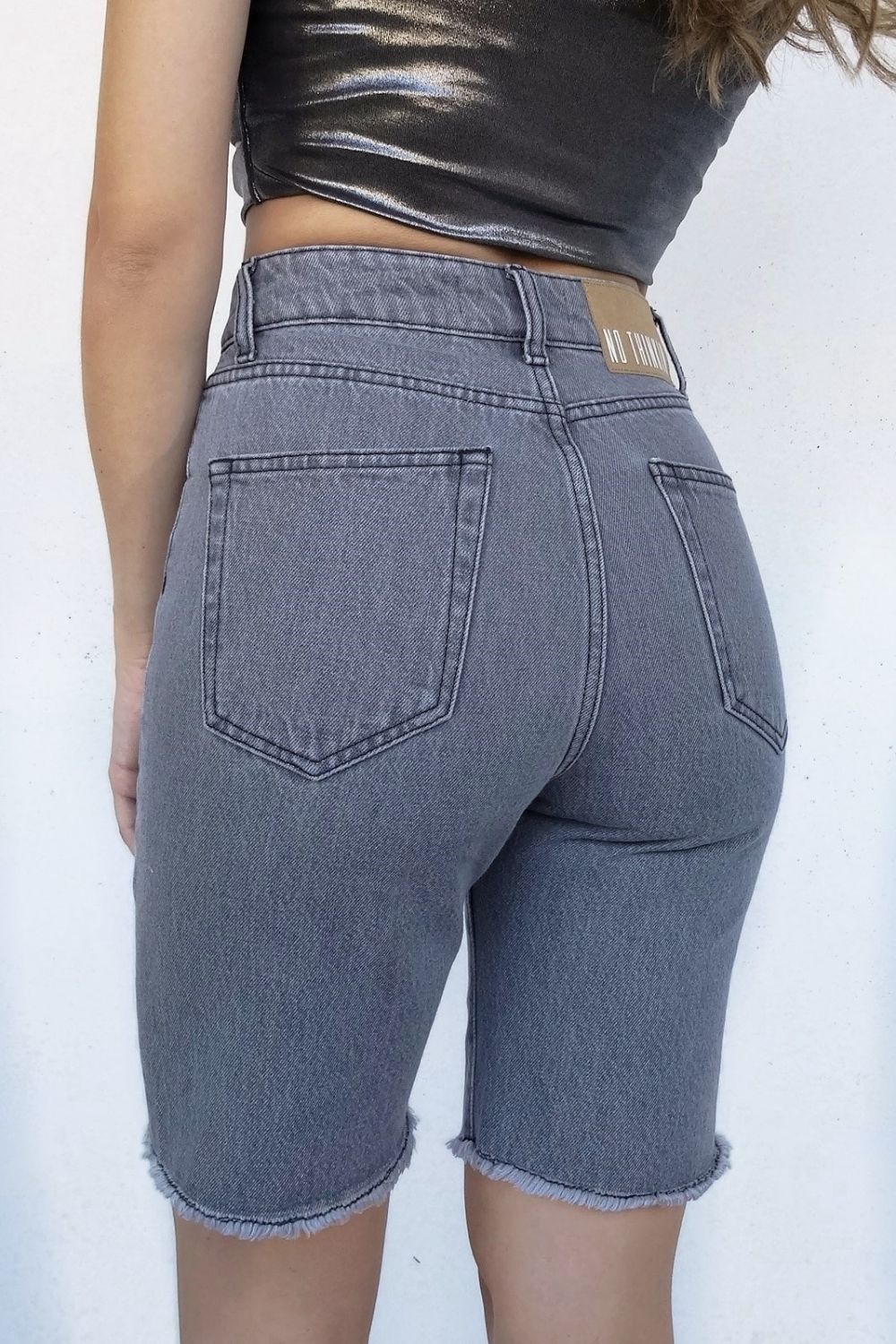Kendall grey jean bermuda