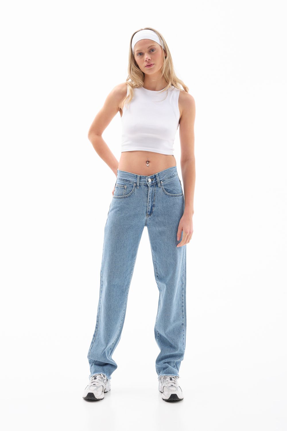 Straight Fit Jeans Britney Low Rise Light Blue 