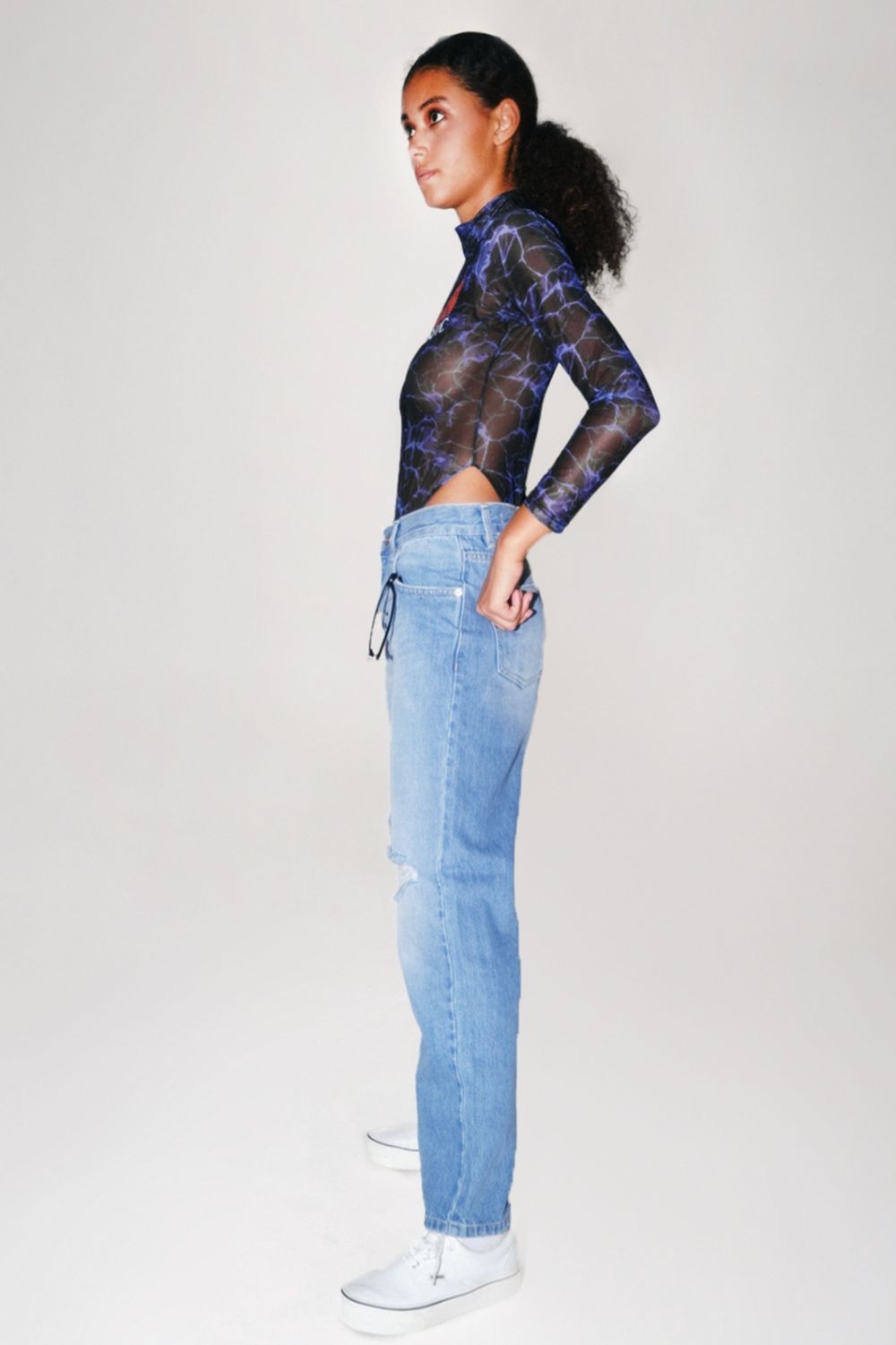 Straight Fit Jeans Britney Low Rise Light Blue Stonewashed 